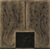 Uhlová kresba na plátně, 160 x 140 cm